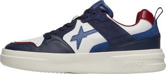 W6YZ Faux leather and suede sneakers Bond 2-M. - Heren - Sneakers - Blauw - 44 EU - Schoenen