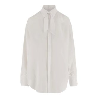 SA SU PHI Shirts, female, White, Size: XL Silk Shirt