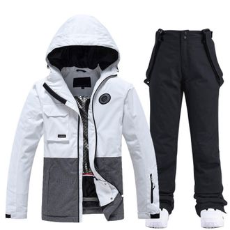 Generic Women Ski Suit Snowsuit Winter Outdoor Sports Jacket and Pant Set Waterproof Snow Ski Overall Adult Ski Suit Jumpers for Women uk