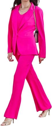 Frank Lyman Design Womens Pant Suit In Neon Berry