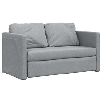 vidaXL Sof&aacute; Cama De Suelo 2 En 1 Tela Gris Claro 112x174x55 Cm Vidaxl