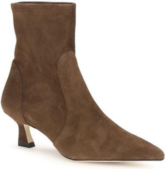 Stuart Weitzman Womens Brown Calf Leather Bos Taurus Ankle Boots