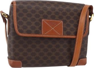 Celine Vintage Macadam Canvas Brown Canvas Backpack Bag (Pre-Owned)