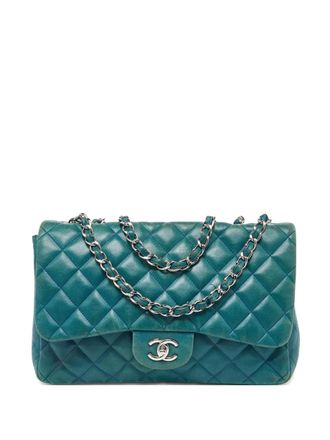 Chanel Jumbo Classic Double Flap shoulder bag - women - Leather/Leather - One Size - Green