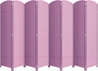 Sorbus Extra Wide Double Hinged 8-Panel Partition Room Divider