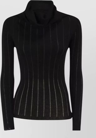 Max Mara silk wool embroidered turtleneck sweater