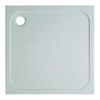 Crosswater Shower Tray douchebak 90x90x4.5cm vierkant met antikalkbehandeling afvoer 90mm wit