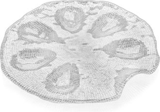 IVV plato diamante cm- 34 x ostras transparente