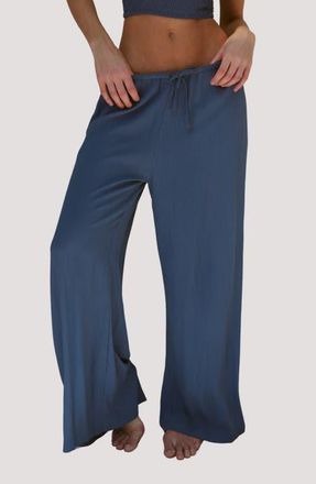 Stone Fox Swim Koda Wide Leg Cover-Up Pants in Vintage Indigo at Nordstrom, Size X-Small/small