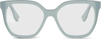 Fendi Lettering Brillen - Dames - Brillen - Blauw - 54 MM - Accessoires