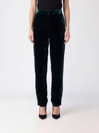 Forte_Forte Pantaloni straight a vita alta in velluto nero