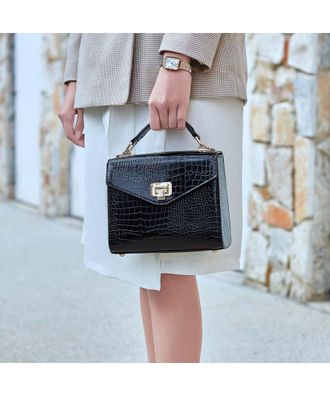 Victoria Hyde London Womens Duchess Handbag Black Faux Leather - One Size