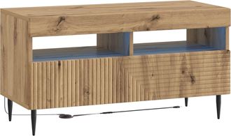 vidaXL Mueble De Tv Led Roble Artisan Madera De Ingenier&iacute;a Vidaxl