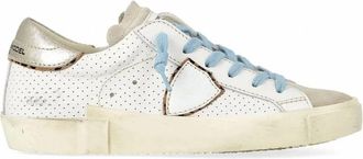Philippe Model Womens Low Leather Sneaker In White
