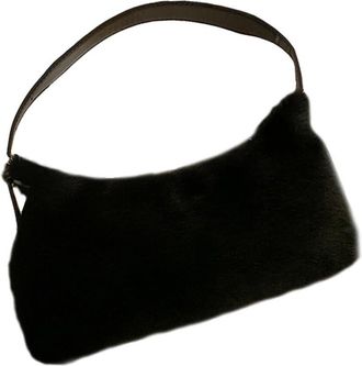 UPKOCH Plush Bag for Women Fashion Shoulder Bag Zipper for Casual Outings As Tote Handbag Warm Material for Autumn and Winter