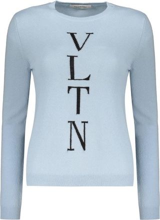 Valentino WomenS Light Blue Wool Sweater, Size 42