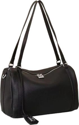 Generic Fashionable Simple Genuine Leather Soft Commuter Shoulder Bag, Niche Design, Handbag, Armpit Tote(Black)