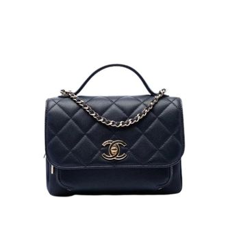 Chanel Pre-owned Business Affinity Flap Bag - Dames - Pre-owned - Blauw - Maat: ONE Size Leer
