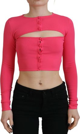 Dsquared2 Dsquared&sup2; Viscose Knit Open Chest Long Sleeves Womens Top (Pre-Owned)