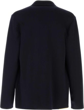 Fendi Virgin Wool and Nylon Blazer - Navy