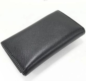 Prada Pre-owned Accessories, female, Black, Size: ONE SIZE Pre-owned Leather Key-holder