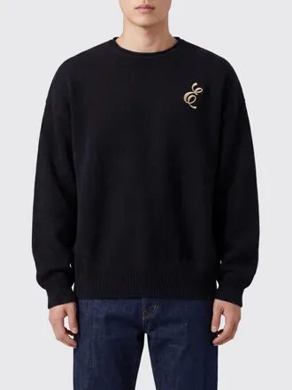 Fear of God Maglia girocollo in misto lana con logo ricamato e spalle cadute