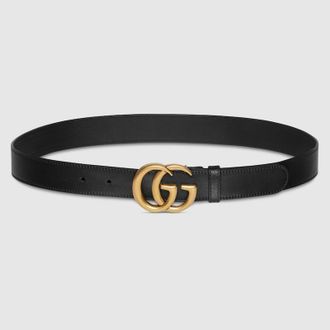 Gucci GG Marmont Belt, Size Gucci 100, Black, Leather