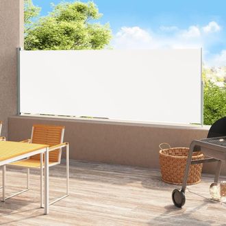 Berkfield Home Patio Retractable Side Awning 200x500 cm Cream in Beige