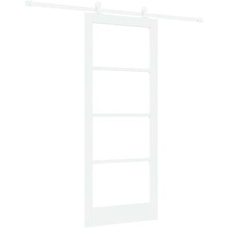 vidaXL Puerta Deslizante Orkdal Blanco 83 X 202 Cm Madera Y Metal