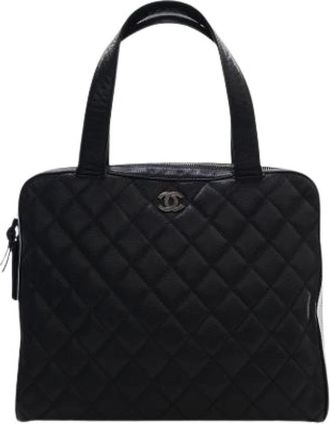 Chanel Pre-owned Tote Bag - Dames - Vintage Shopper - Zwart - ONE Size - Leer - Vintage