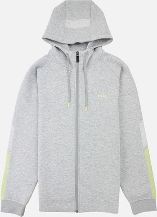 HUGO BOSS Mens Hugo Boss Saggy 2 Curved Logo Hoody Grey 059 - Size: 44
