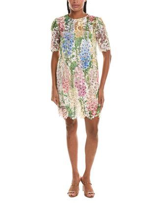 Oscar De La Renta Foxglove Guipure Dress
