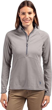 Cutter & Buck Adapt Eco Knit Stretch Recycled Womens Half Zip Pullover Jacket