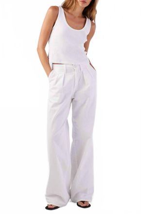 Amo Sheryl Wide Leg Trouser In White