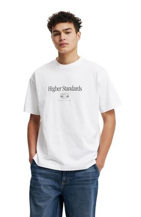 Cotton On Mens Box Fit Graphic T-Shirt in White Higher Standards at Nordstrom, Size Xx-Large