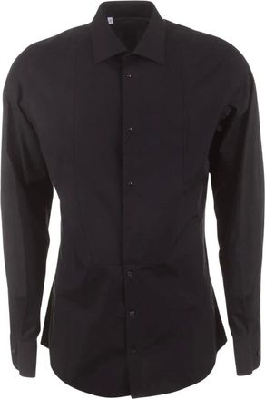 Dolce & Gabbana Heren, Overhemden, Zwart, Maat: 2XS Katoen