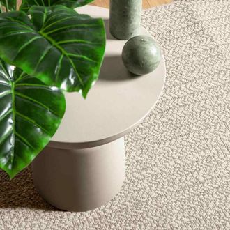 Berkfield Home Rug ZIZUR Cream 140x200 cm Jute Look Indoor & Outdoor | Size: Medium