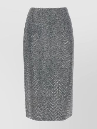 Ermanno Scervino silk rhinestone pencil skirt