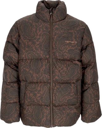 Carhartt Work in Progress Paisley Print Donsjack Mannen - Heren - Winterjassen - Zwart - M - Polyester - Jassen
