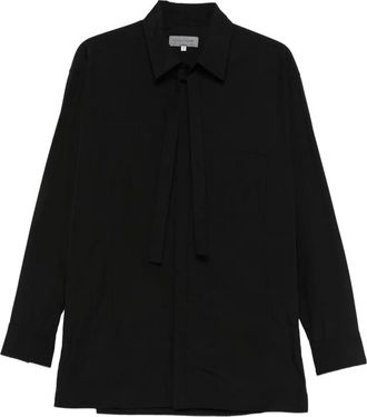 Yohji Yamamoto Camicia con nodo - Nero