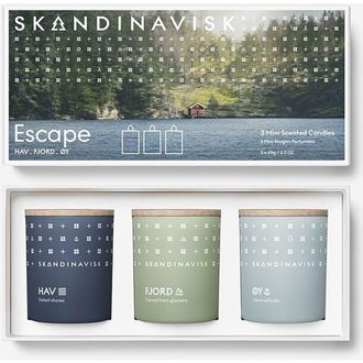 Skandinavisk ESCAPE Mini Candle Giftset 65g x 3 in Blue at Nordstrom