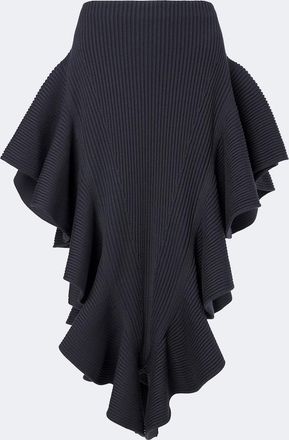 Alaia Ala&iuml;a Gonna midi in misto lana a coste