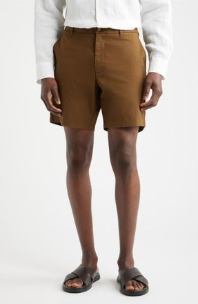 Nordstrom Stretch Cotton Chino Shorts in Brown Desert at Nordstrom, Size 34