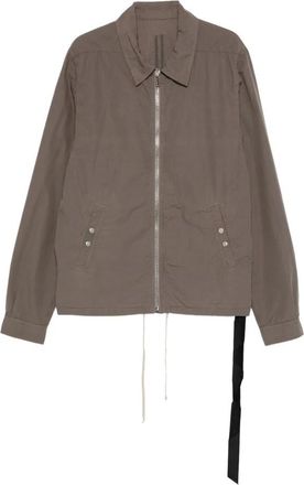 Rick Owens Zipfront Jas - Heren - Zomerjassen - Grijs - M - Katoen - Jassen