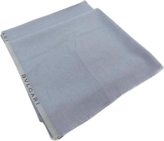 Bulgari Pre-owned Scarves, female, Gray, Size: ONE SIZE Pre-owned Cashmere scarves
