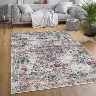 Paco Home Tappeto Salotto Moderno Soggiorno Tessuto Liscio Moderno Persiano Motivo Lavabile 80x150 cm, Multicolore - Paco Home