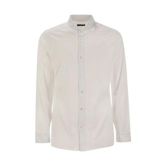Fay Casual Shirts, male, White, Size: 3XL Cotton Jersey Shirt