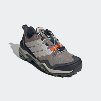 ADIDAS TERREX Wanderschuh ADIDAS TERREX TERREX SKYCHASER, Damen, Gr. 38,5, braun (trace braun, wonder aluminium, semi flash aqua), Synthetik, Textil, Schuhe Wanders
