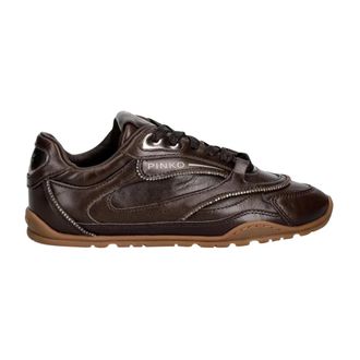 Pinko Pinko, Schoenen, Dames, Bruin, 41 EU, Leer, Yulia 04 Sneakers