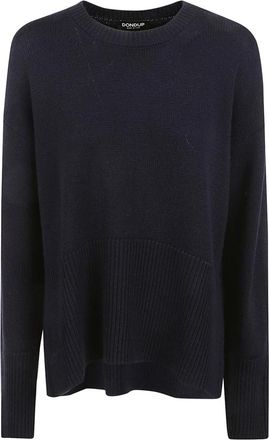 Dondup Rondgebreide trui met ronde hals - Dames - Ronde hals truien - Zwart - XS - Truien & Vesten